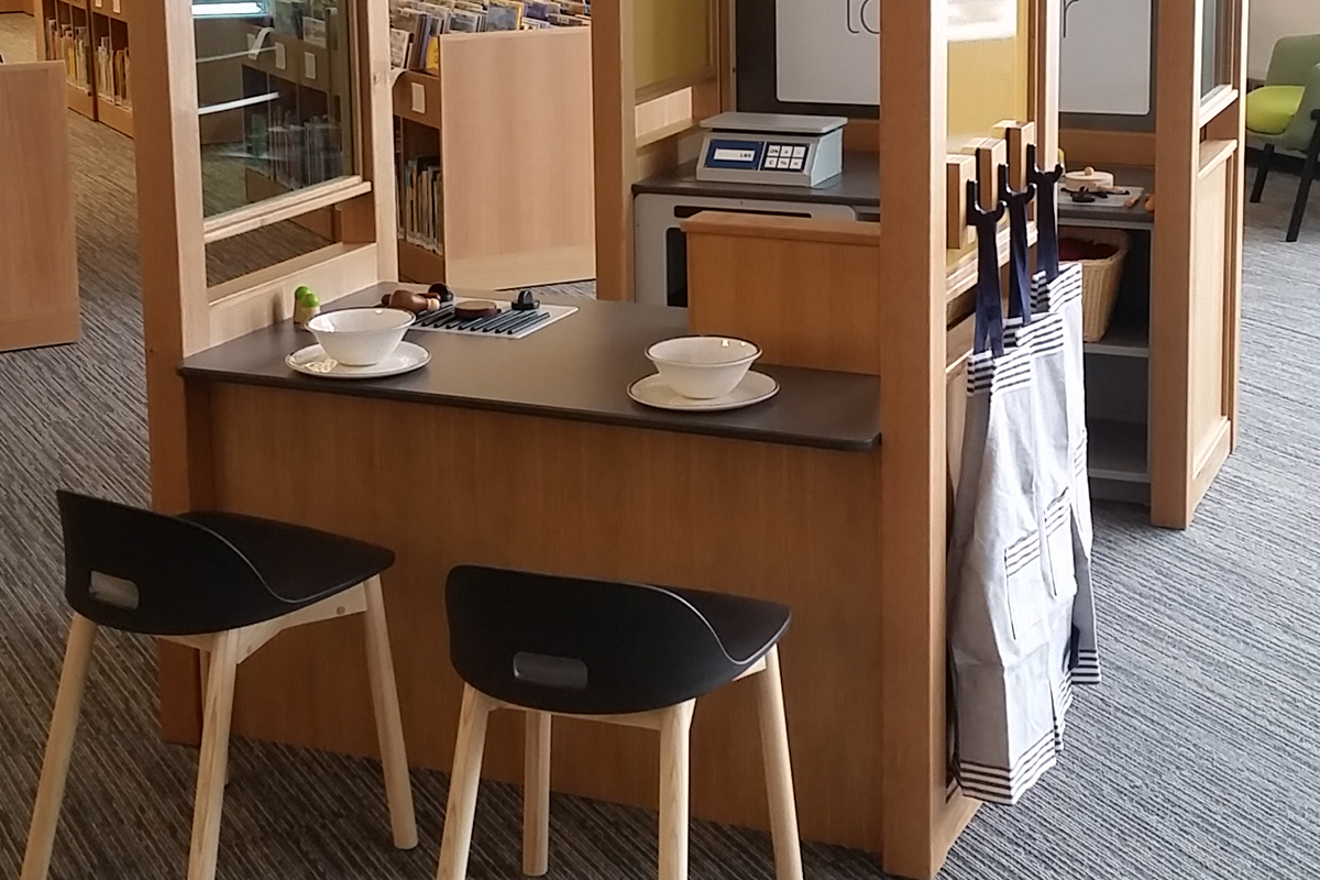 overview of imagination station set up as a grill